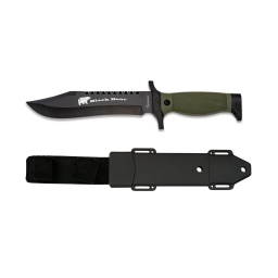 [32467] CUCHILLO ALBAINOX SIERRA 18CM C/FUNDA ABS NEGRO-VERDE