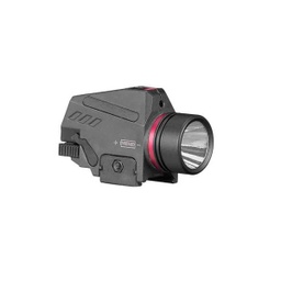 [CZ10873] LINTERNA TACTICA C/LASER ROJO W5 NEGRA