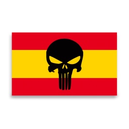 [09969] PEGATINA ABULTADA BARBARIC 1PCS PUNISHER ESPAÑA