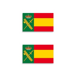 [09964] PEGATINA ABULTADA BARBARIC 2PCS GUARDIA CIVIL