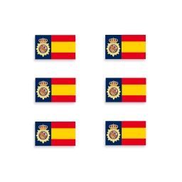 [09959] PEGATINA ABULTADA BARBARIC 6PCS POLICIA NACIONAL