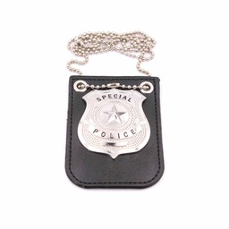 [3057] PLACA COLGANTE METALICA POLICE SPECIAL PLATA