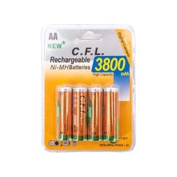 [4304324] PILA RECARGABLE AA 4PCS PLATA-NARANJA