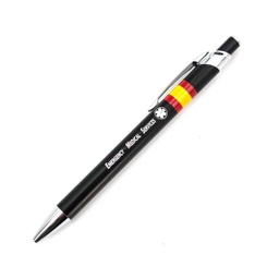 [03069-SA] BOLIGRAFO ALUMINIO BANDERA SAMUR NEGRO