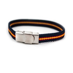 [88611-NVBL] PULSERA ESPAÑA ELASTICA CIERRE METALICO MARINO