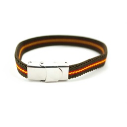 [88611-OD] PULSERA ESPAÑA ELASTICA CIERRE METALICO VERDE