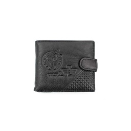 [PV4071] CARTERA PIEL GRABADO ESQUINA NEGRA