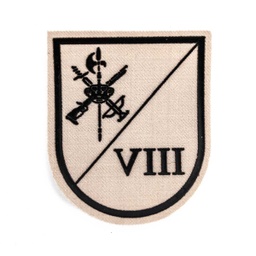 [301263-DE] PARCHE LEGION VIII BANDERA COLON C/VELCRO TAN