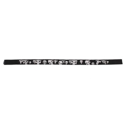 [16161] PULSERA CINTA CALAVERA PUNISHER 6PCS NEGRA