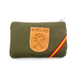 [K06-GC-OD] MONEDERO GUARDIA CIVIL TELA TIRA ESPAÑA VERDE