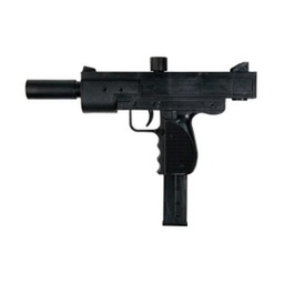 [AC80093] PISTOLA UZI PALLINI MUELLE NEGRA