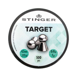 [STP00145] PERDIGONES STINGER TARGET 4.5MM PUNTA RED. 500PCS PLATA