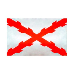 [133457] PEGATINA BORGOÑA PLANA BLANCA-ROJA