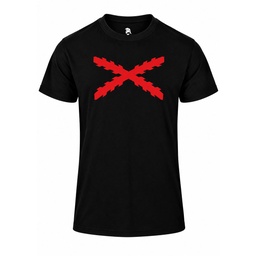 CAMISETA IMMORTAL CRUZ BORGOÑA NEGRA