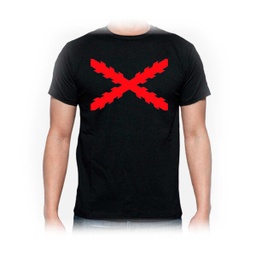 CAMISETA IMMORTAL CRUZ BORGOÑA NEGRA