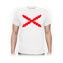 CAMISETA IMMORTAL CRUZ BORGOÑA BLANCA