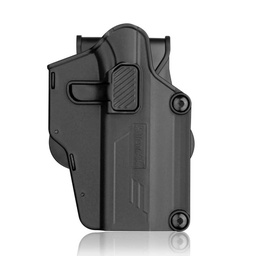 [2-R2UH100/AM-UH] FUNDA PISTOLA RIGIDA AMOMAX  UNIVERSAL AM-UH NEGRA
