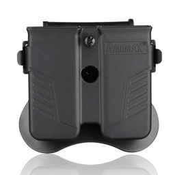 [2-M2MPU00/AM-MPU] FUNDA CARGADOR PISTOLA RIGIDA AMOMAX UNIVERSAL AM-MPU NEGRA