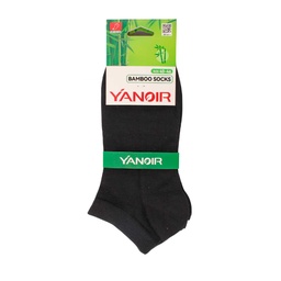 [BM1807-3] CALCETIN BAMBOO TOBILLERO 3 UNIDADES NEGRO