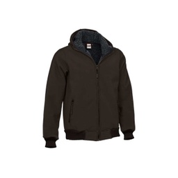 CHAQUETA SOFTSHELL BLUMMER CAPUCHA BORREGO NEGRA