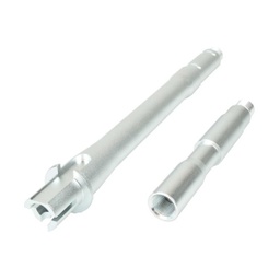 [BD-0575S] CAÑON EXTERNO M4 C/PROLONGADOR BIG DRAGON PLATA