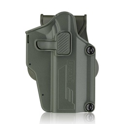 [2-R2UH101/AM-UHOD] FUNDA PISTOLA RIGIDA AMOMAX  UNIVERSAL AM-UH VERDE