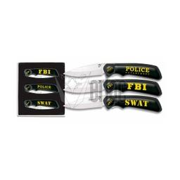 [10914] NAVAJA SET 3 UND.POLICE FBI SWAT NEGRA