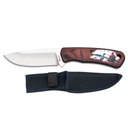 [32831] CUCHILLO ALBAINOX CAZA 3D PERRO MADERA