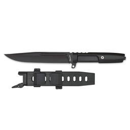 [32874] CUCHILLO ALBAINOX TACTICO PUÑO GOMA NEGRO