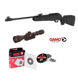 [6110029555-P119] RIFLE PERDIGONES GAMO SHADOW PACK ADULTO 5.5 CON VISOR NEGRO