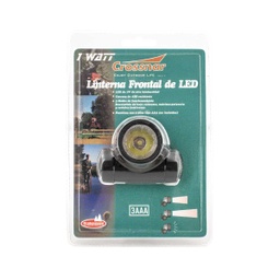 [53314] LINTERNA CROSSNAR FRONTAL  LED 1W NEGRA