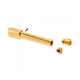 [L80186] CAÑON EXTERNO ROSCADO LAYLAX/NINE BALL NON RECOIL GLOCK 19 DORADO