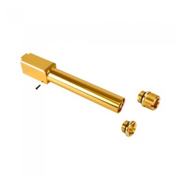 [L78954] CAÑON EXTERNO ROSCADO LAYLAX/NINE BALL GLOCK 17 UMAREX NON RECOILING DORADO