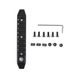 [ME08007-BK] RAIL METAL 9 HUECOS ENGANCHE M/KEYMOD ALUMINIO NEGRO