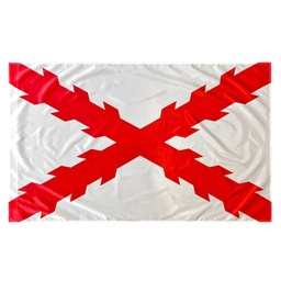 [DB-5247] BANDERA BORGOÑA RASO 150 X 90 BLANCA/ROJA