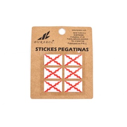 [DB-1520] PEGATINA BORGOÑA ABULTADA 6PCS