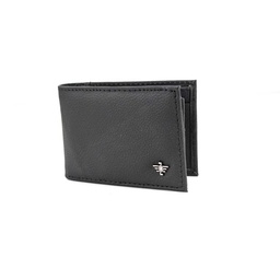 [XZ010/XZ001] CARTERA PIEL ESCUDO METAL 7HL LATERAL NEGRA