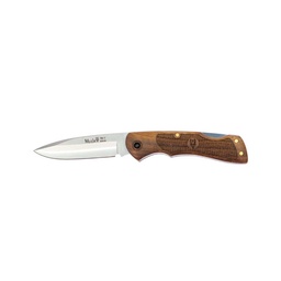 [BX-8NG] NAVAJA MUELA C/FUNDA MADERA CLARA GRABADA