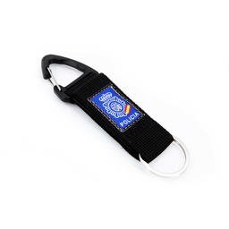 [131327] LLAVERO MOSQUETON TRIANGULO POLICIA NACIONAL NEGRO