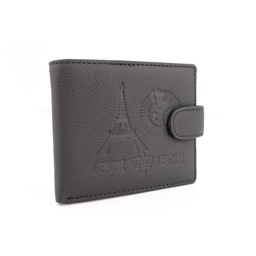 [TVK2342/TVK2306] CARTERA PIEL TORRE EIFEL NEGRA