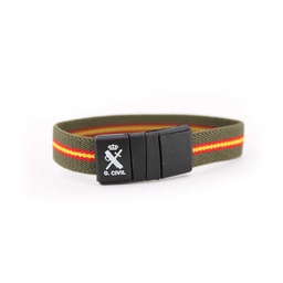 [2108533-GC] PULSERA ELASTICA GUARDIA CIVIL CIERRE PVC VERDE
