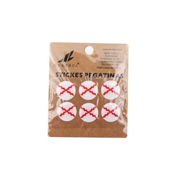 [DB-1523] PEGATINA BORGOÑA ABULTADA REDONDA 6PCS