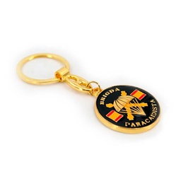 [DB-2237] LLAVERO BRIGADA PARACAIDISTA BANDERA REDONDO NEGRO