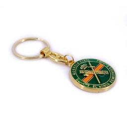 [DB-2232] LLAVERO GUARDIA CIVIL REDONDO VERDE-DORADO