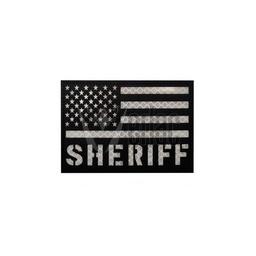 [CZ1073] PARCHE SHERIFF IR 12.5 X 7.5 CM NEGRO-BLANCO