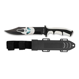 [32662] CUCHILLO ALBAINOX CALAVERA NEGRO-BLANCO