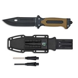 [32664] CUCHILLO ALBAINOX FUNDA RIGIDA NEGRO-COYOTE