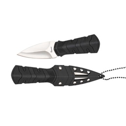 [32648] CUCHILLO ALBAINOX COLGANTE FUNDA RIGIDA 14 CM NEGRO