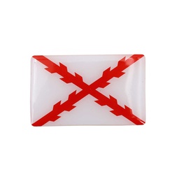 [DB-1518] PEGATINA BORGOÑA ABULTADA GRD. 1PCS RECTANGULAR