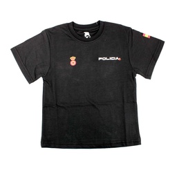 CAMISETA IMMORTAL POLICIA NACIONAL NIÑO NEGRA